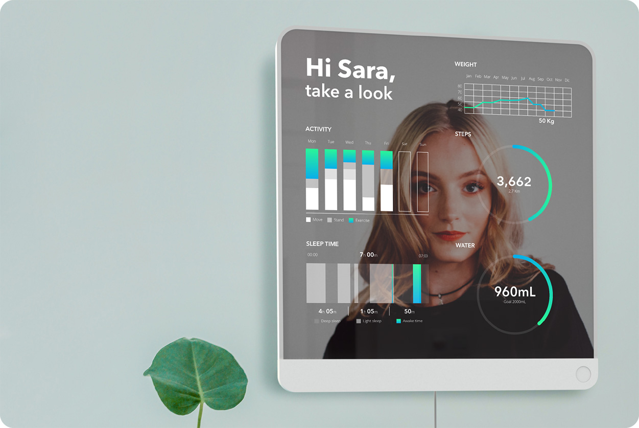 Leyer video presentation of a Smart Mirror for your health